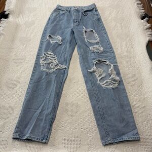 BDG Urban Outfitters High Rise Distressed Baggy Jeans (27)